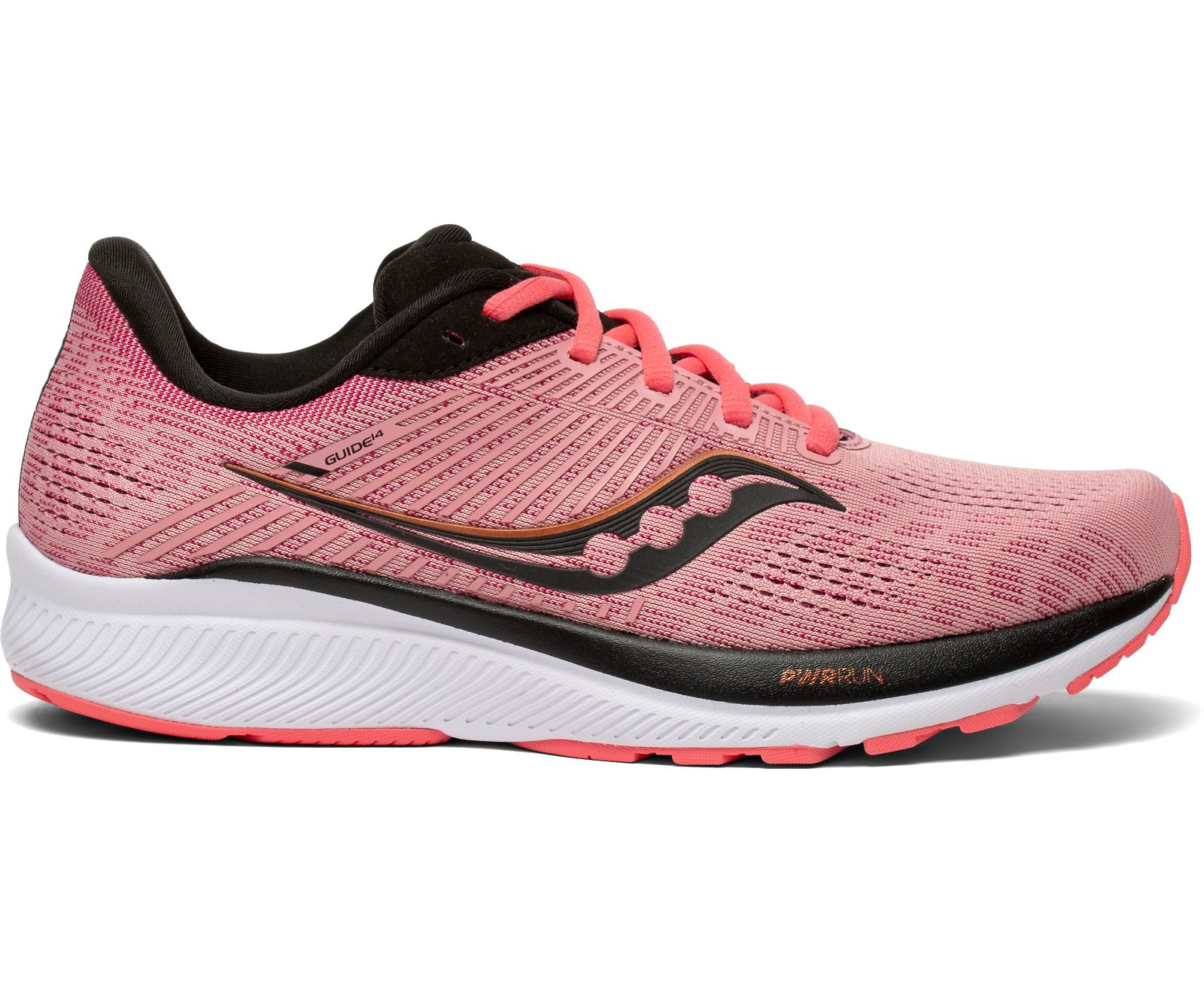 Women's Saucony Guide 14 Running Shoes Rose / Black | Singapore 148KORI